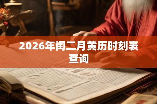 2026年闰二月黄历时刻表查询