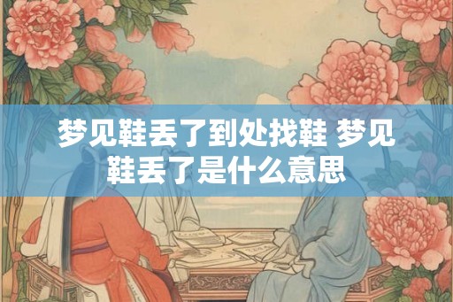 梦见鞋丢了到处找鞋 梦见鞋丢了是什么意思 梦见鞋丢了到处找鞋 梦见鞋丢了是什么意思
