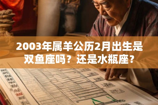 2003年属羊公历2月出生是双鱼座吗？还是水瓶座？