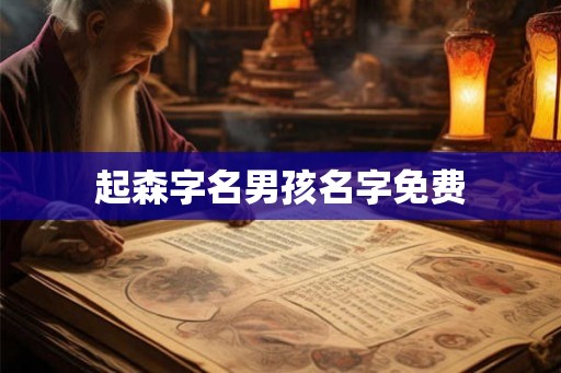 起森字名男孩名字免费