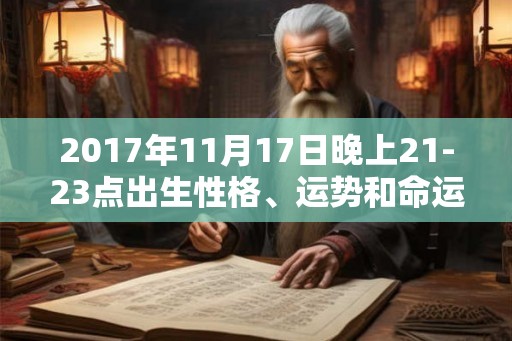2017年11月17日晚上21-23点出生性格、运势和命运