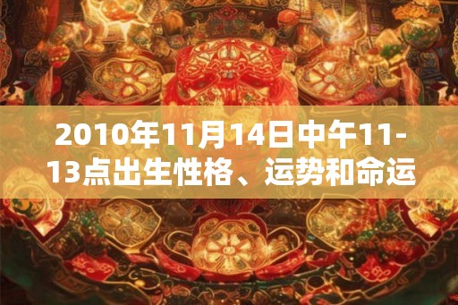 2010年11月14日中午11-13点出生性格、运势和命运