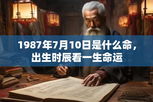 1987年7月10日是什么命，出生时辰看一生命运