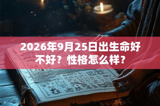 2026年9月25日出生命好不好？性格怎么样？