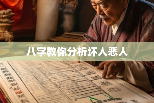八字教你分析坏人恶人