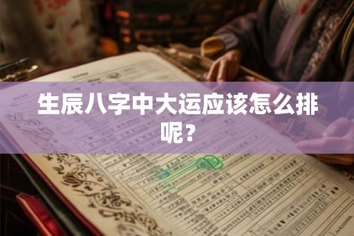 生辰八字中大运应该怎么排呢？