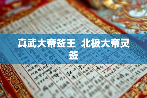 真武大帝签王 北极大帝灵签 真武大帝签王 北极大帝灵签