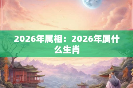 2026年属相：2026年属什么生肖