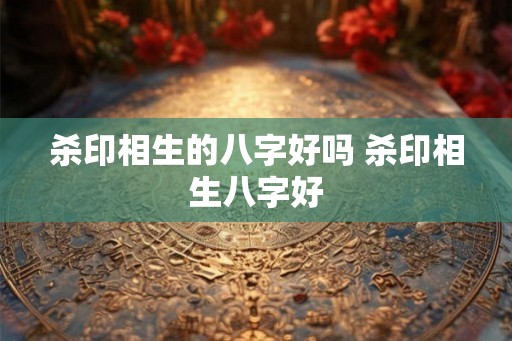 杀印相生的八字好吗 杀印相生八字好