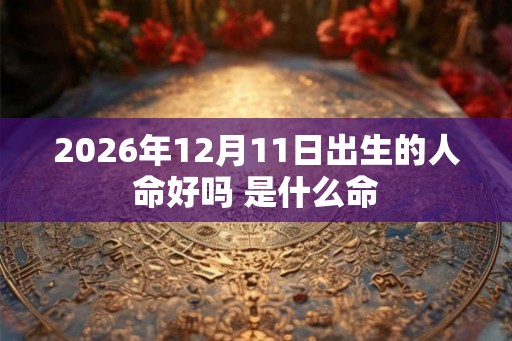 2026年12月11日出生的人命好吗 是什么命