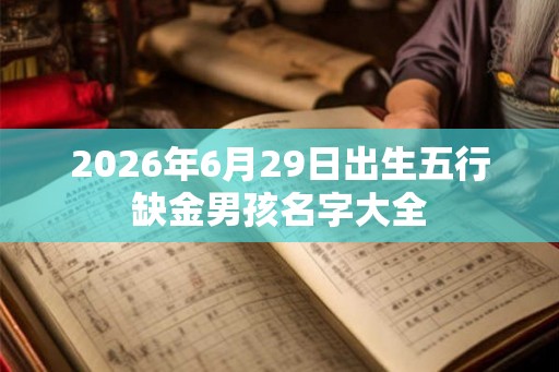 2026年6月29日出生五行缺金男孩名字大全