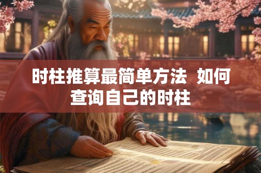 时柱推算最简单方法  如何查询自己的时柱