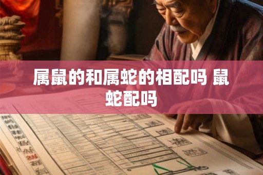 属鼠的和属蛇的相配吗 鼠蛇配吗