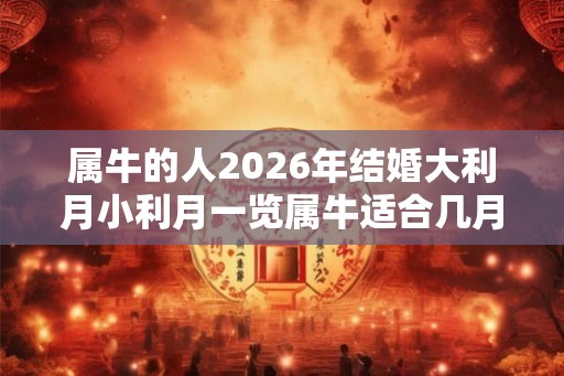属牛的人2026年结婚大利月小利月一览属牛适合几月结婚