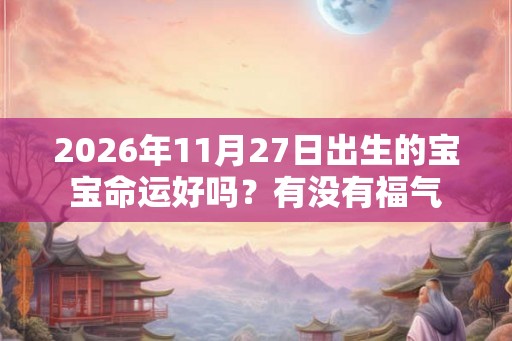 2026年11月27日出生的宝宝命运好吗？有没有福气