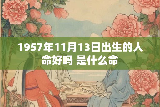 1957年11月13日出生的人命好吗 是什么命