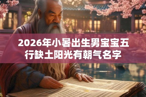 2026年小暑出生男宝宝五行缺土阳光有朝气名字