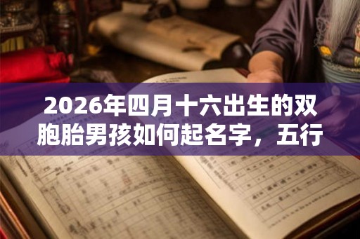 2026年四月十六出生的双胞胎男孩如何起名字，五行属什么