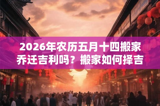 2026年农历五月十四搬家乔迁吉利吗？搬家如何择吉日？