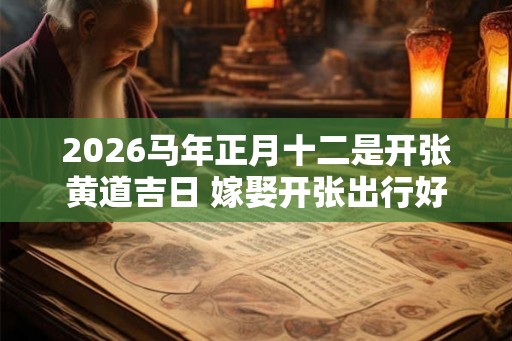 2026马年正月十二是开张黄道吉日 嫁娶开张出行好日子 2026马年正月十二是开张黄道吉日 嫁娶开张出行好日子