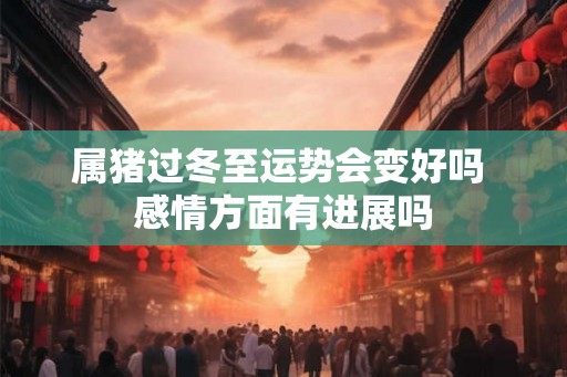 属猪过冬至运势会变好吗 感情方面有进展吗