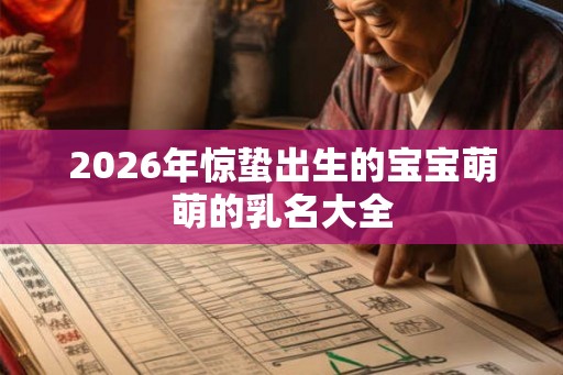 2026年惊蛰出生的宝宝萌萌的乳名大全