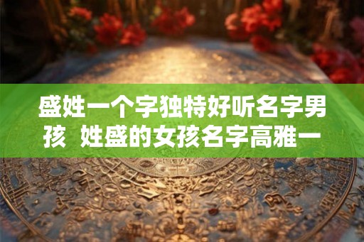 盛姓一个字独特好听名字男孩  姓盛的女孩名字高雅一点的