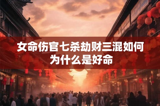 女命伤官七杀劫财三混如何 为什么是好命