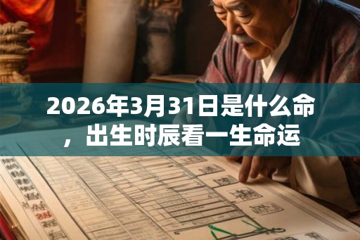 2026年3月31日是什么命，出生时辰看一生命运