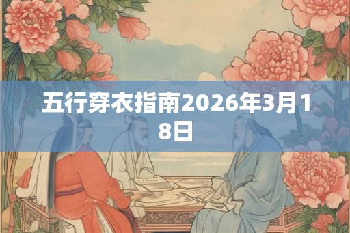 五行穿衣指南2026年3月18日