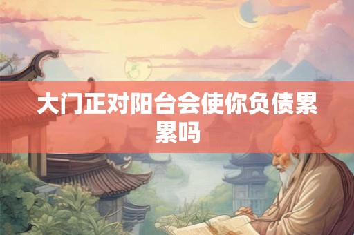 大门正对阳台会使你负债累累吗