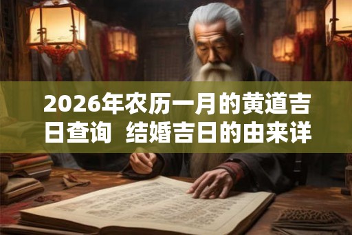 2026年农历一月的黄道吉日查询 结婚吉日的由来详解 2026年农历一月的黄道吉日查询 结婚吉日的由来详解