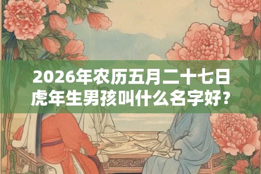 2026年农历五月二十七日虎年生男孩叫什么名字好？参考五行八字取名