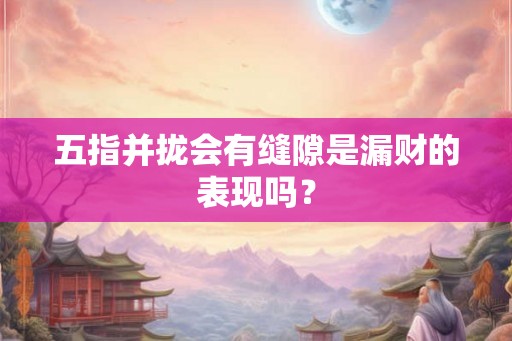 五指并拢会有缝隙是漏财的表现吗？
