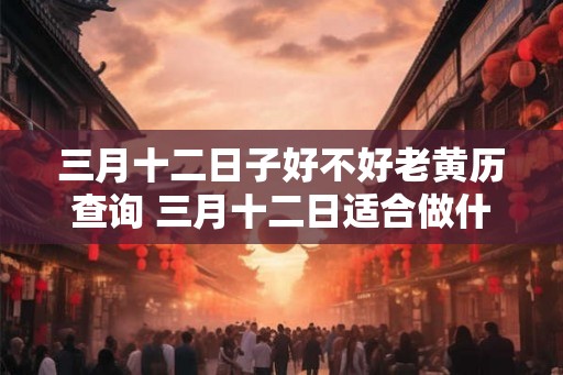 三月十二日子好不好老黄历查询 三月十二日适合做什么
