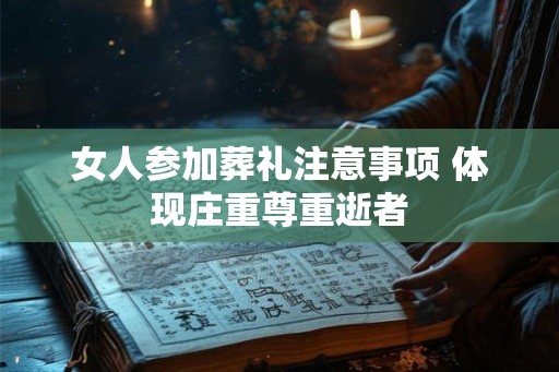 女人参加葬礼注意事项 体现庄重尊重逝者