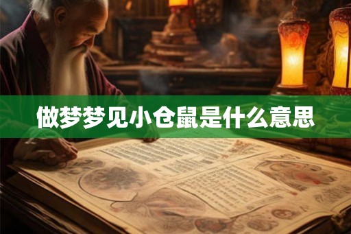 做梦梦见小仓鼠是什么意思