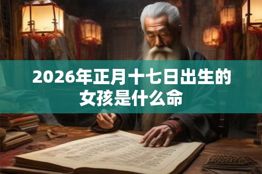 2026年正月十七日出生的女孩是什么命 2026年正月十七日出生的女孩是什么命