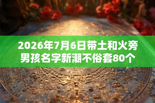 2026年7月6日带土和火旁男孩名字新潮不俗套80个