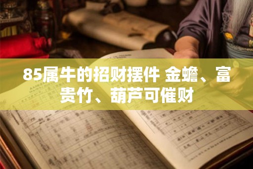 85属牛的招财摆件 金蟾、富贵竹、葫芦可催财