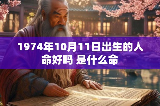 1974年10月11日出生的人命好吗 是什么命