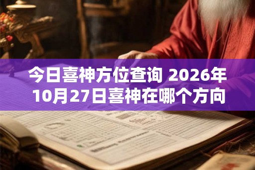 今日喜神方位查询 2026年10月27日喜神在哪个方向