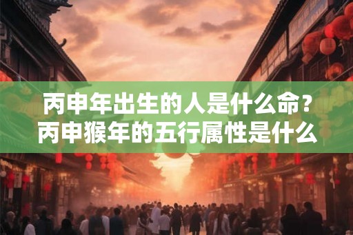 丙申年出生的人是什么命？丙申猴年的五行属性是什么？