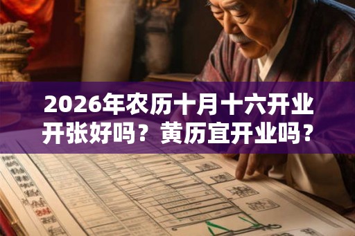 2026年农历十月十六开业开张好吗？黄历宜开业吗？