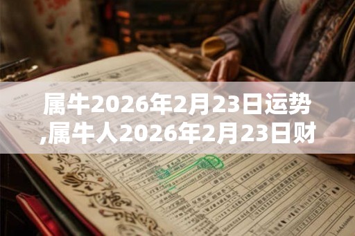 属牛2026年2月23日运势,属牛人2026年2月23日财运,生肖牛2026年2月23日运势