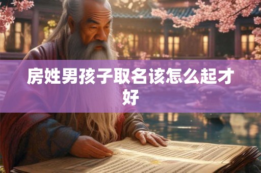 房姓男孩子取名该怎么起才好 房姓男孩子取名该怎么起才好