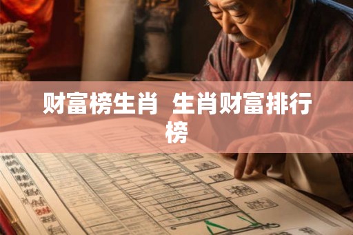 财富榜生肖  生肖财富排行榜