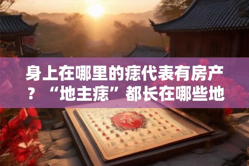 身上在哪里的痣代表有房产？“地主痣”都长在哪些地方？