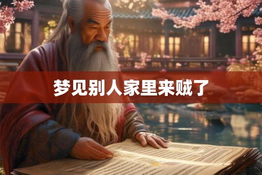 梦见别人家里来贼了
