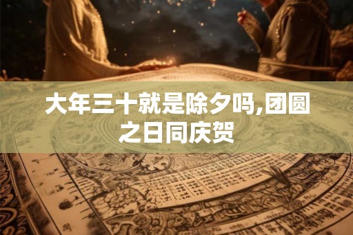 大年三十就是除夕吗,团圆之日同庆贺